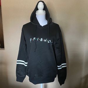 “FRIENDS” black hoodie womens medium
